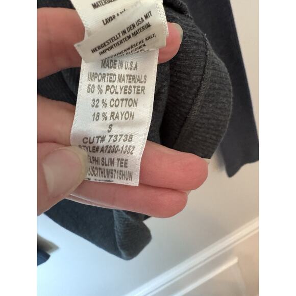 AGOLDE Women's Top Sz S Delphi Slim Tee Blue Jay NWT $138 - Picture 6 of 10